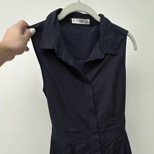 MANGO Midi Navy Dress. Size Small.